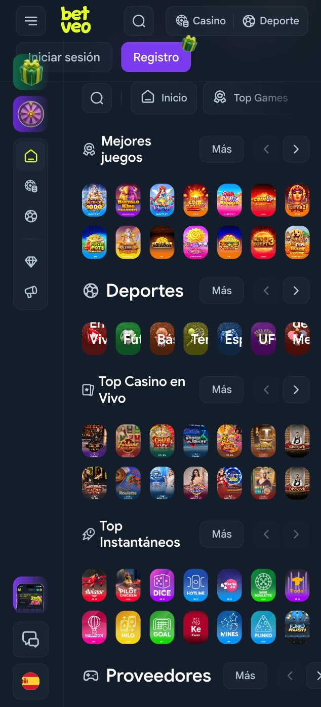 The Betveo Casino App